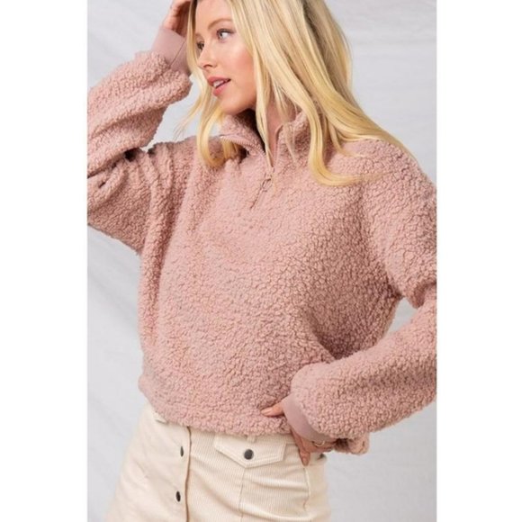 Love Tree Sweaters - PacSun | Love Tree cozy pink zip sweater